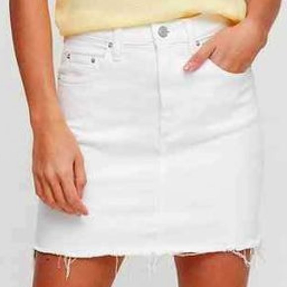 Aritzia White Jean Skirt - Picture 1 of 4
